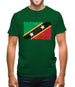 Saint Kitts And Nevis Grunge Style Flag Mens T-Shirt