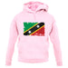 Saint Kitts And Nevis Grunge Style Flag unisex hoodie