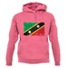 Saint Kitts And Nevis Grunge Style Flag unisex hoodie