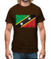 Saint Kitts And Nevis Grunge Style Flag Mens T-Shirt