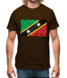 Saint Kitts And Nevis Grunge Style Flag Mens T-Shirt