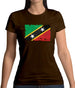 Saint Kitts And Nevis Grunge Style Flag Womens T-Shirt