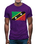 Saint Kitts And Nevis Grunge Style Flag Mens T-Shirt