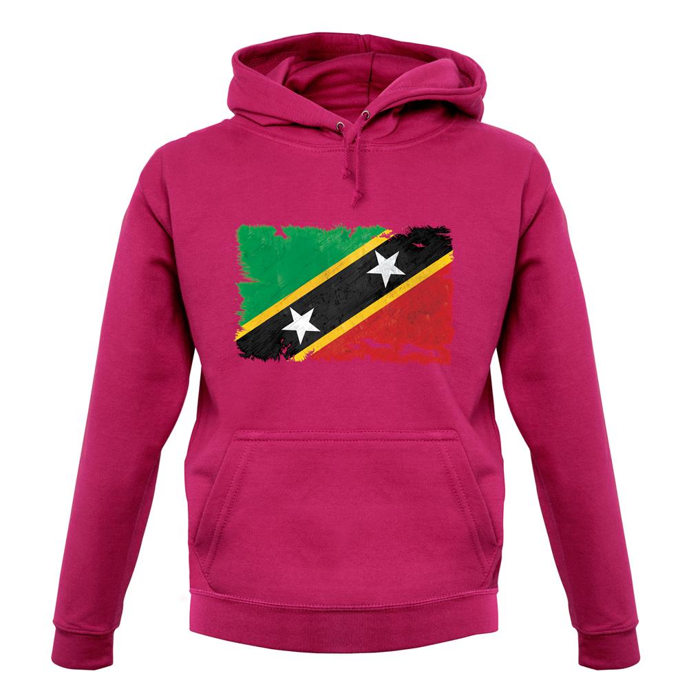 Saint Kitts And Nevis Grunge Style Flag unisex hoodie