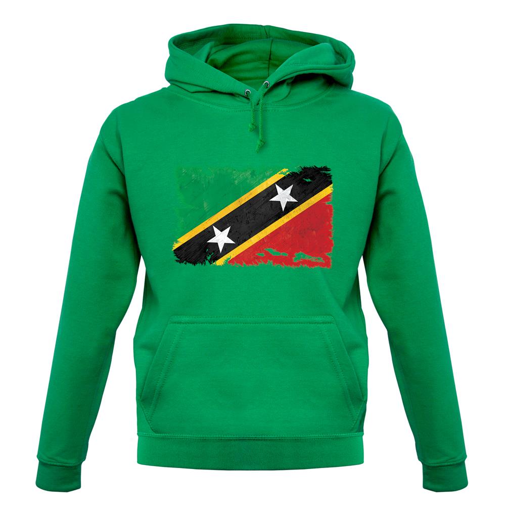 Saint Kitts And Nevis Grunge Style Flag unisex hoodie