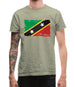 Saint Kitts And Nevis Grunge Style Flag Mens T-Shirt