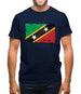 Saint Kitts And Nevis Grunge Style Flag Mens T-Shirt