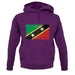 Saint Kitts And Nevis Grunge Style Flag unisex hoodie