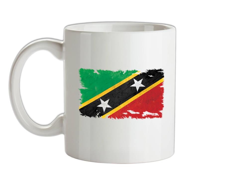 Saint Kitts and Nevis Grunge Style Flag Ceramic Mug