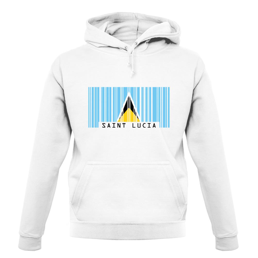 Saint Lucia  Barcode Style Flag unisex hoodie