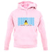 Saint Lucia  Barcode Style Flag unisex hoodie