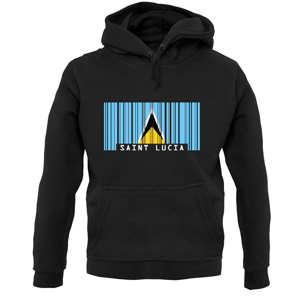 Saint Lucia  Barcode Style Flag Unisex Hoodie