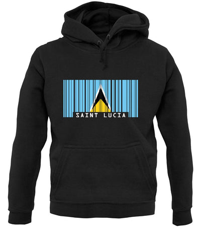 Saint Lucia  Barcode Style Flag unisex hoodie