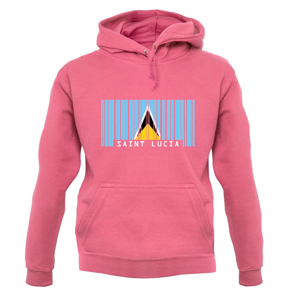 Saint Lucia  Barcode Style Flag unisex hoodie