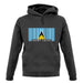 Saint Lucia  Barcode Style Flag unisex hoodie
