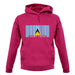 Saint Lucia  Barcode Style Flag unisex hoodie