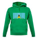 Saint Lucia  Barcode Style Flag unisex hoodie