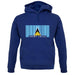Saint Lucia  Barcode Style Flag unisex hoodie