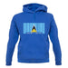 Saint Lucia  Barcode Style Flag unisex hoodie