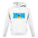 Saint Lucia Grunge Style Flag unisex hoodie