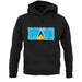 Saint Lucia Grunge Style Flag unisex hoodie