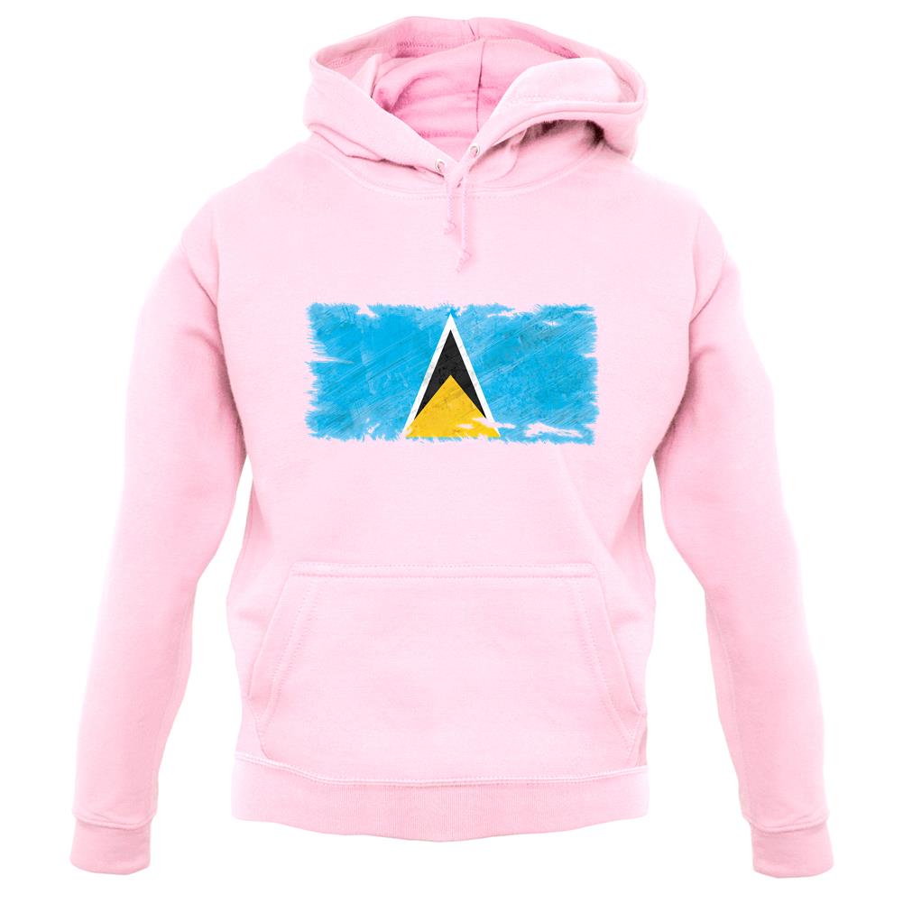 Saint Lucia Grunge Style Flag unisex hoodie