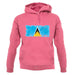 Saint Lucia Grunge Style Flag unisex hoodie