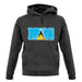 Saint Lucia Grunge Style Flag unisex hoodie