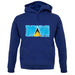 Saint Lucia Grunge Style Flag unisex hoodie