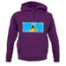 Saint Lucia Grunge Style Flag unisex hoodie