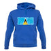Saint Lucia Grunge Style Flag unisex hoodie