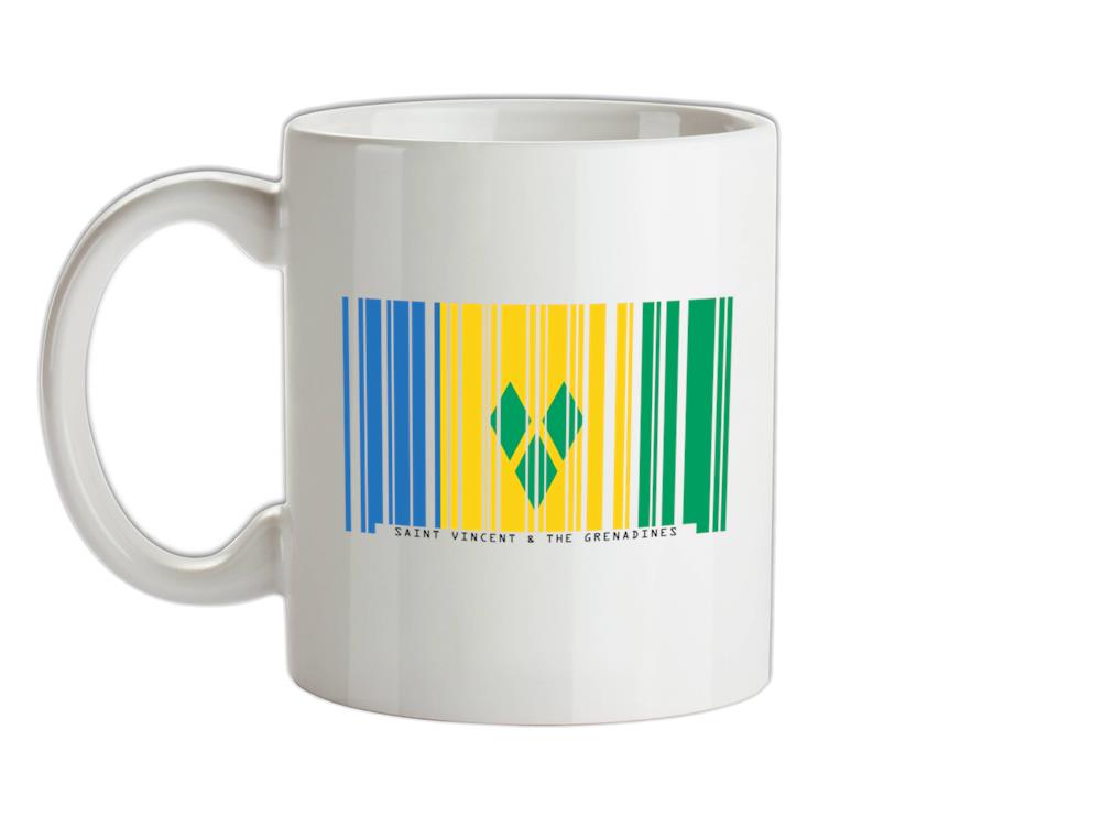 Saint Vincent and the Grenadines Barcode Style Flag Ceramic Mug