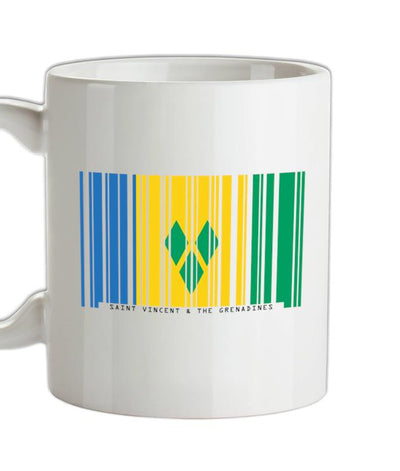 Saint Vincent and the Grenadines Barcode Style Flag Ceramic Mug