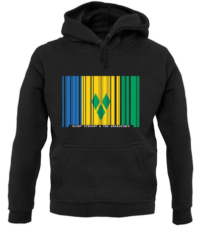 Saint Vincent And The Grenadines Barcode Style Flag unisex hoodie
