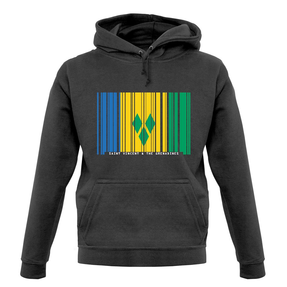 Saint Vincent And The Grenadines Barcode Style Flag unisex hoodie
