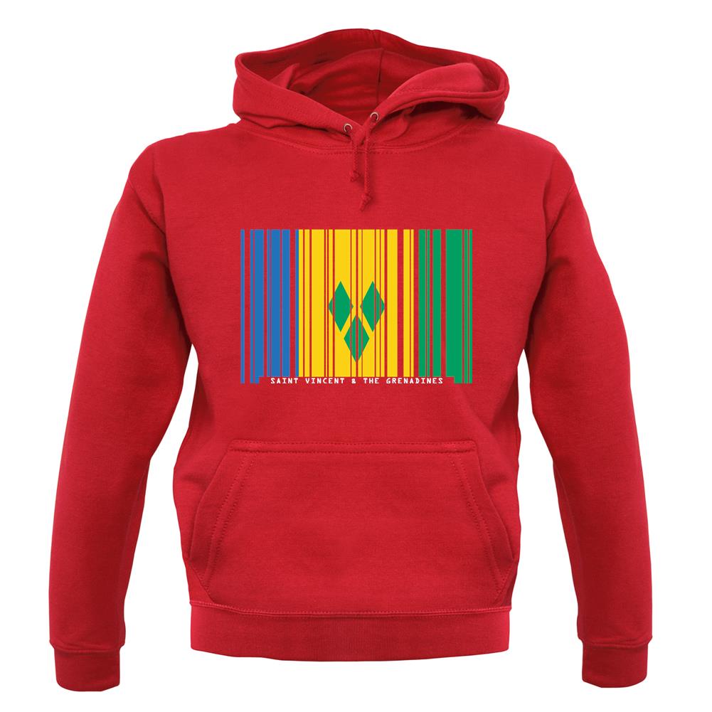 Saint Vincent And The Grenadines Barcode Style Flag unisex hoodie