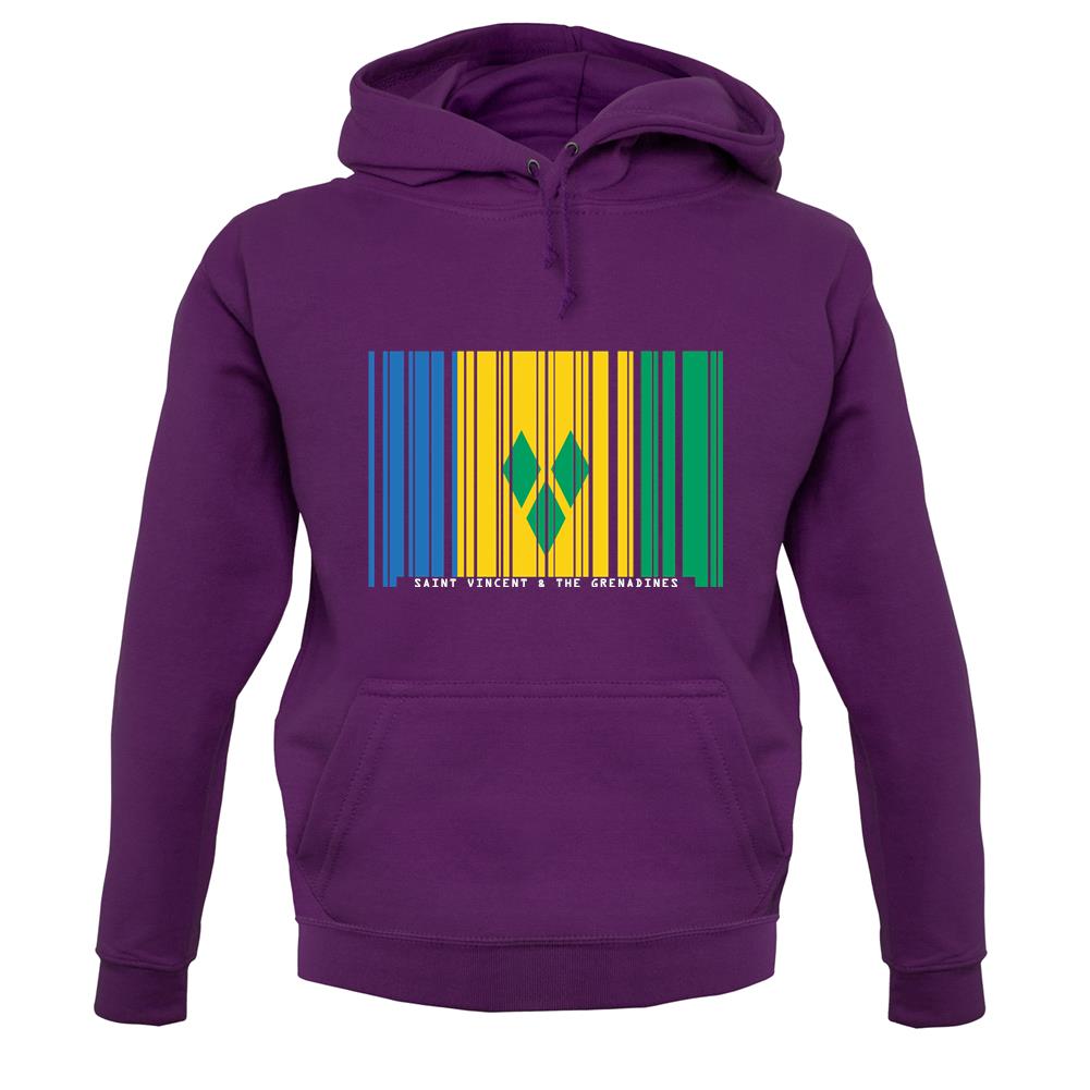 Saint Vincent And The Grenadines Barcode Style Flag unisex hoodie