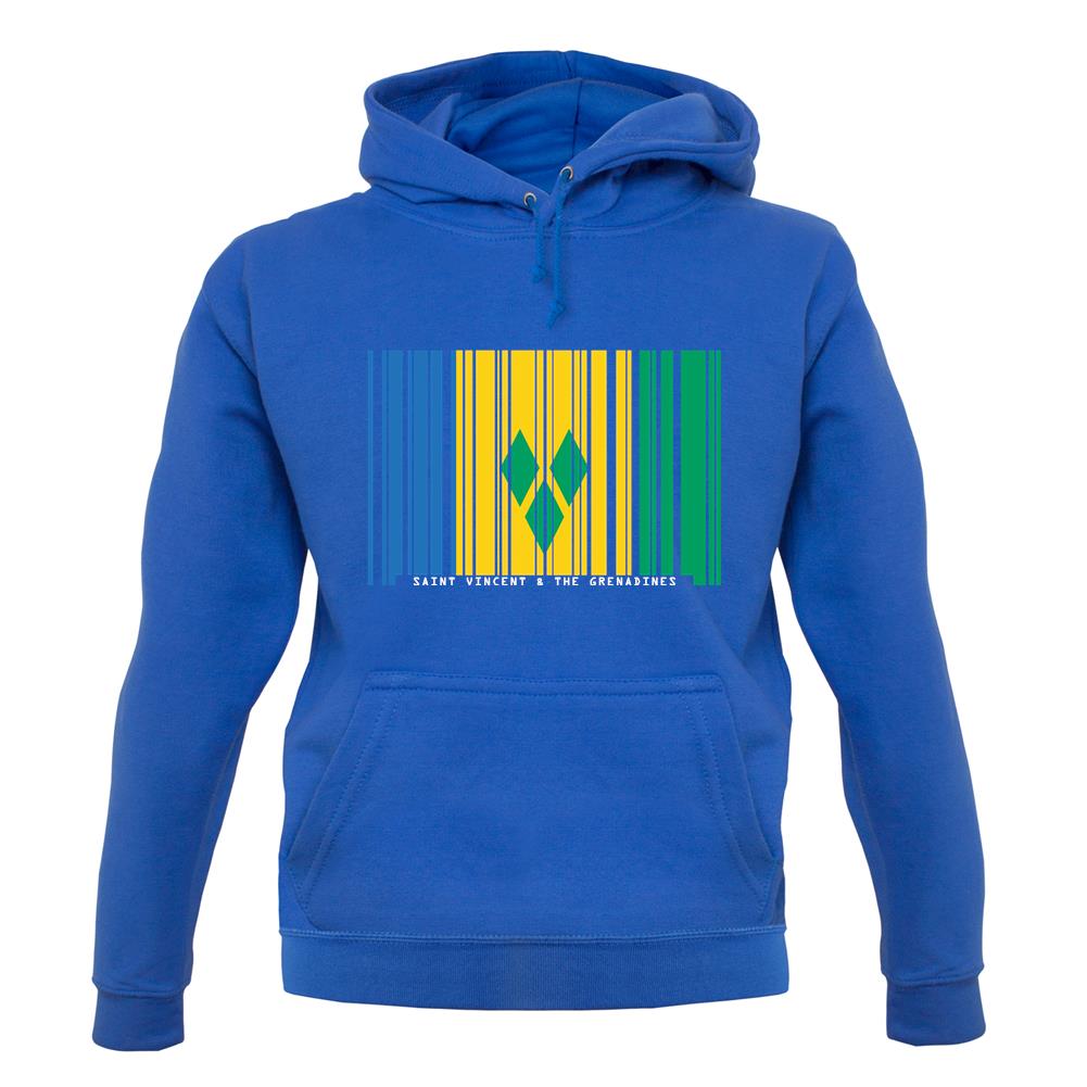 Saint Vincent And The Grenadines Barcode Style Flag unisex hoodie