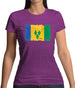 Saint Vincent And The Grenadines Grunge Style Flag Womens T-Shirt