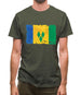 Saint Vincent And The Grenadines Grunge Style Flag Mens T-Shirt