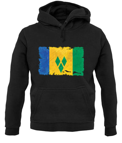 Saint Vincent And The Grenadines Grunge Style Flag unisex hoodie