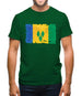 Saint Vincent And The Grenadines Grunge Style Flag Mens T-Shirt