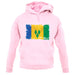 Saint Vincent And The Grenadines Grunge Style Flag unisex hoodie