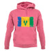 Saint Vincent And The Grenadines Grunge Style Flag unisex hoodie