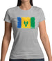 Saint Vincent And The Grenadines Grunge Style Flag Womens T-Shirt