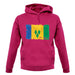 Saint Vincent And The Grenadines Grunge Style Flag unisex hoodie