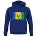 Saint Vincent And The Grenadines Grunge Style Flag unisex hoodie