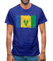 Saint Vincent And The Grenadines Grunge Style Flag Mens T-Shirt