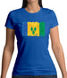 Saint Vincent And The Grenadines Grunge Style Flag Womens T-Shirt