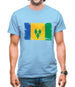 Saint Vincent And The Grenadines Grunge Style Flag Mens T-Shirt